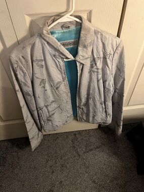 ALDO Pale Gray Textured Cropped Blazer